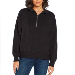 Three Dots Cozy Quarter Zip Pullover
